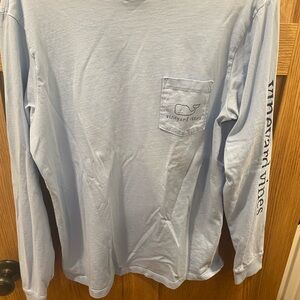 Vineyard Vines Men's Sky Blue Long Sleeve Tee